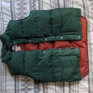 Woolrich Green Vintage Puffer Vest, Men's M